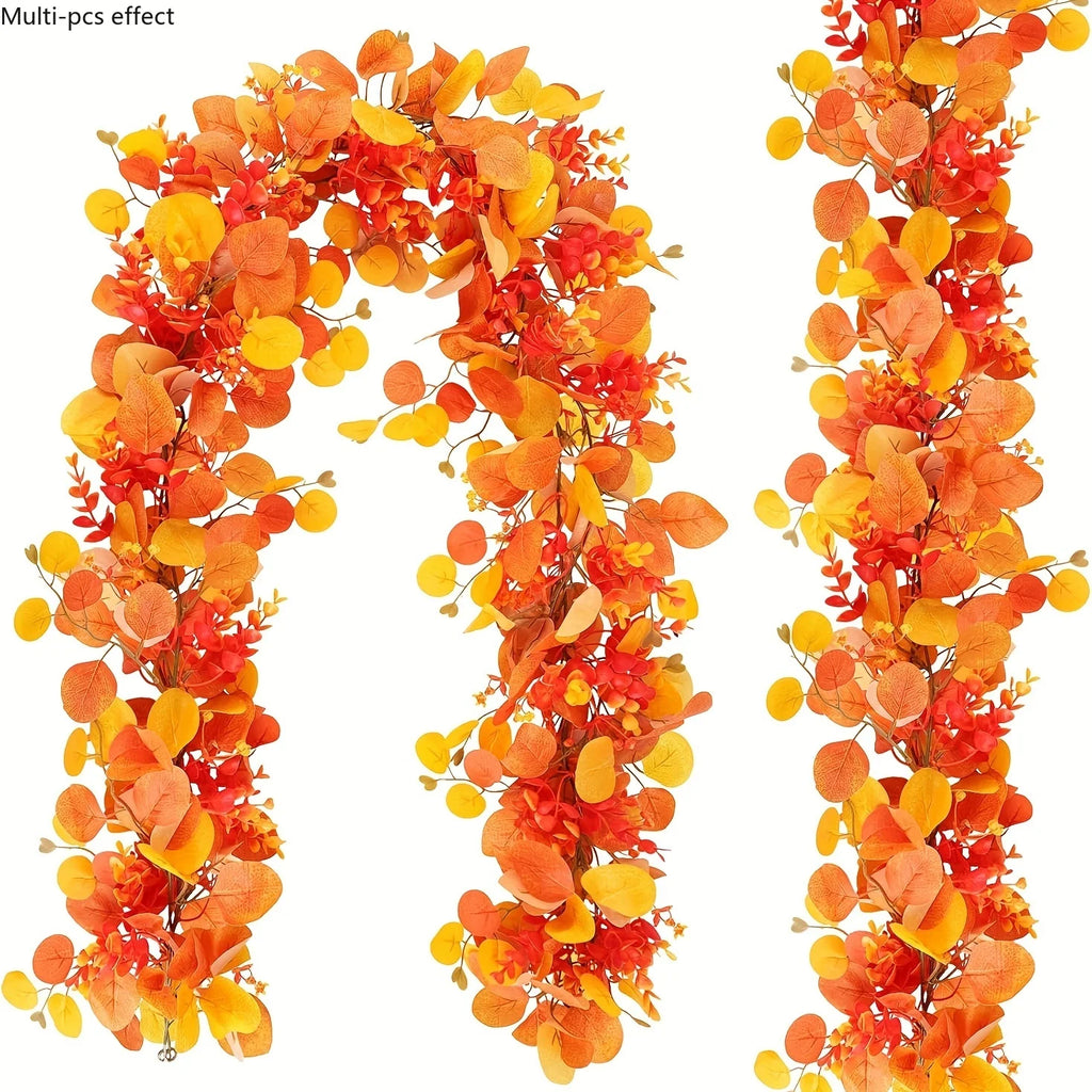 Luxury Fall Eucalyptus Garland - Autumn Maple Leaf Home Decor