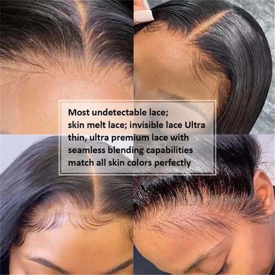 Luxury 13x4 HD Lace Front Human Hair Wig - Pre-Plucked Natural Hairline, Brazilian Remy Straight Wig