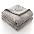 Luxury 100% Cotton Waffle Throw Blanket Soft & Cozy Home Collection