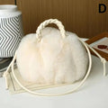 Cozy Cashmere Plush Pumkin Crossbody Bag - Fall Handbag