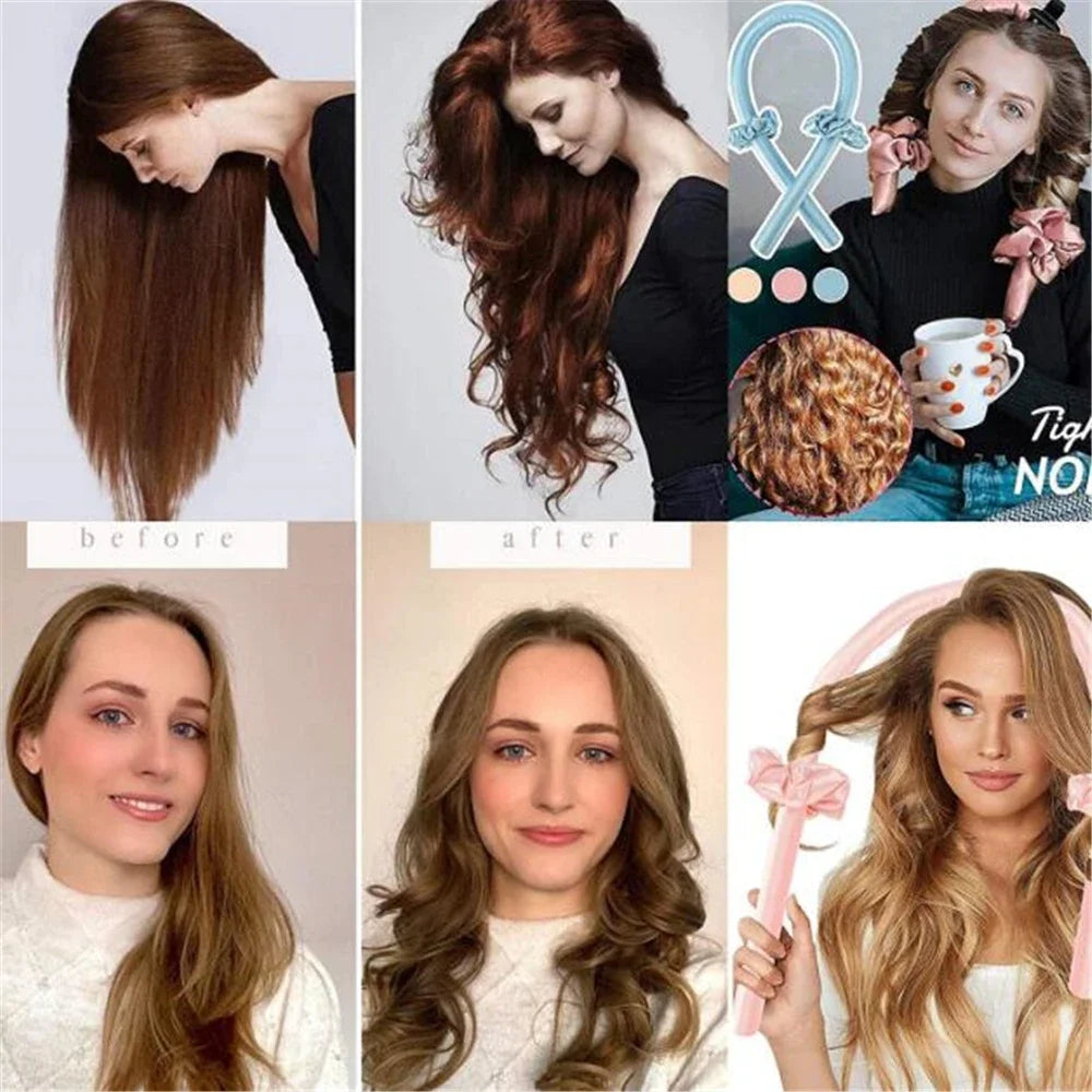 Luxury Heatless Curling Set- Soft Overnight Curls Without Heat