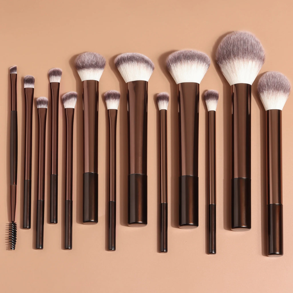 13PCS Luxury Makeup Brush Set - Face & Eye Collection