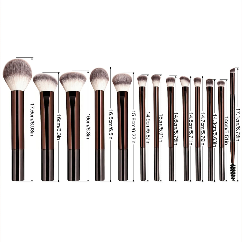 13PCS Luxury Makeup Brush Set - Face & Eye Collection