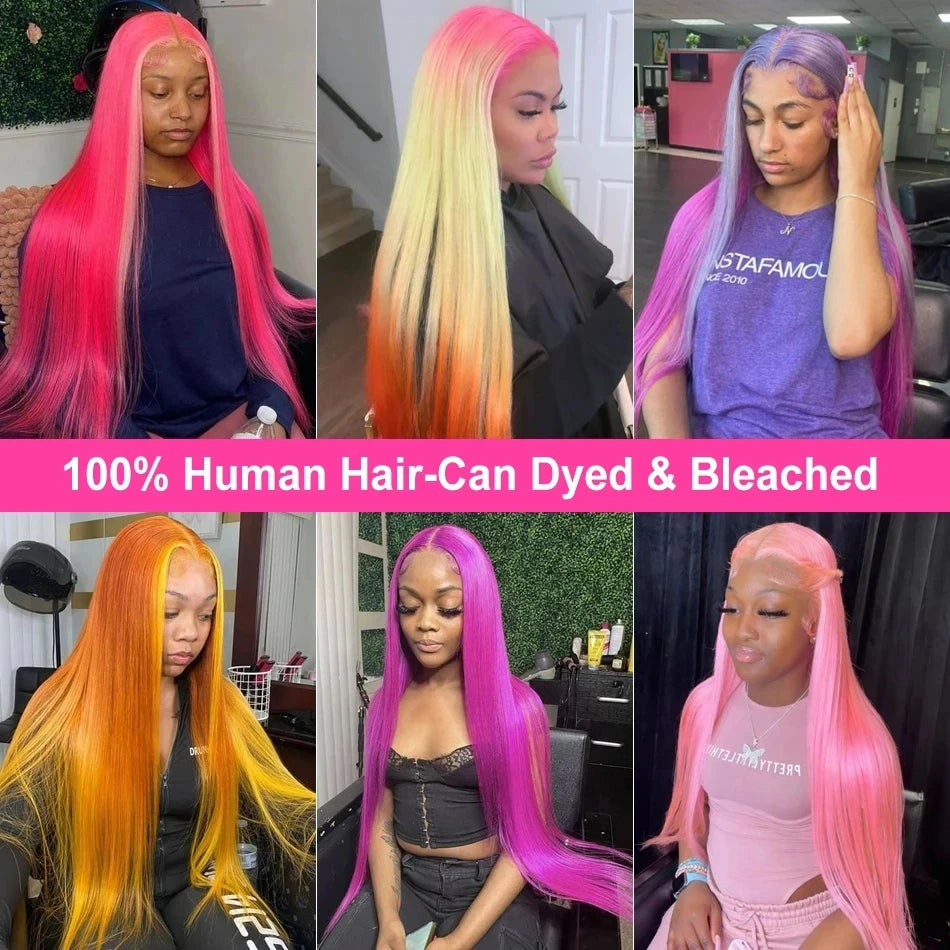 Luxury HD Blonde 613 13x6 Lace Frontal Human Wigs - 210% Density Straight Wig 18-38 Inch