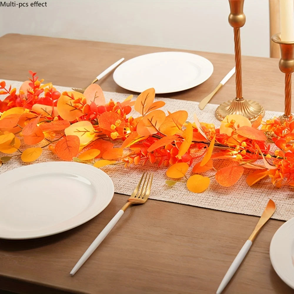 Luxury Fall Eucalyptus Garland - Autumn Maple Leaf Home Decor
