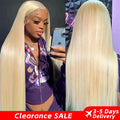 Luxury HD Blonde 613 13x6 Lace Frontal Human Wigs - 210% Density Straight Wig 18-38 Inch