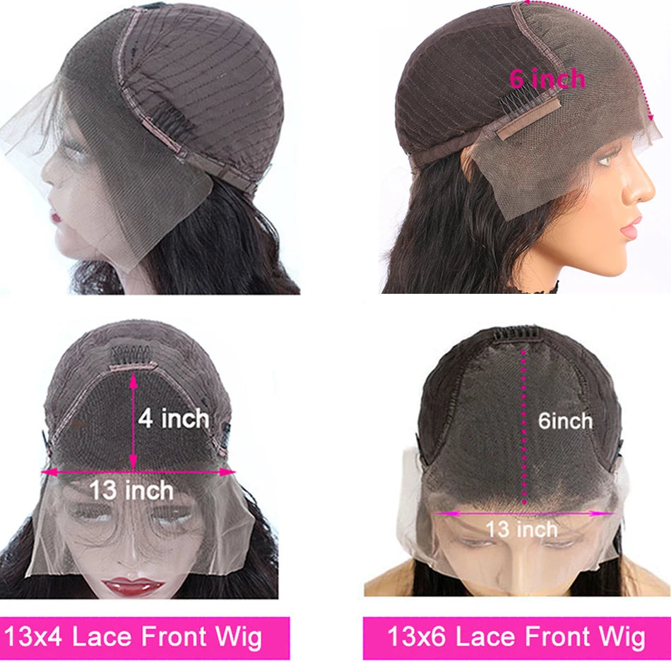 Luxury 13x4 HD Lace Front Human Hair Wig - Pre-Plucked Natural Hairline, Brazilian Remy Straight Wig